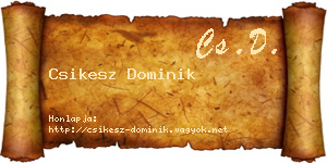 Csikesz Dominik névjegykártya